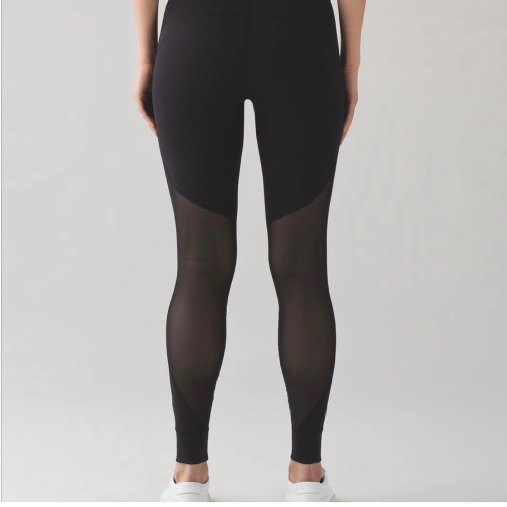 🖤 LULULEMON Mesh-Back High Waist Leggings Size 6 - Picture 2 of 5